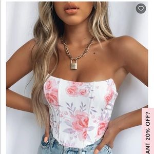 Corset floral top